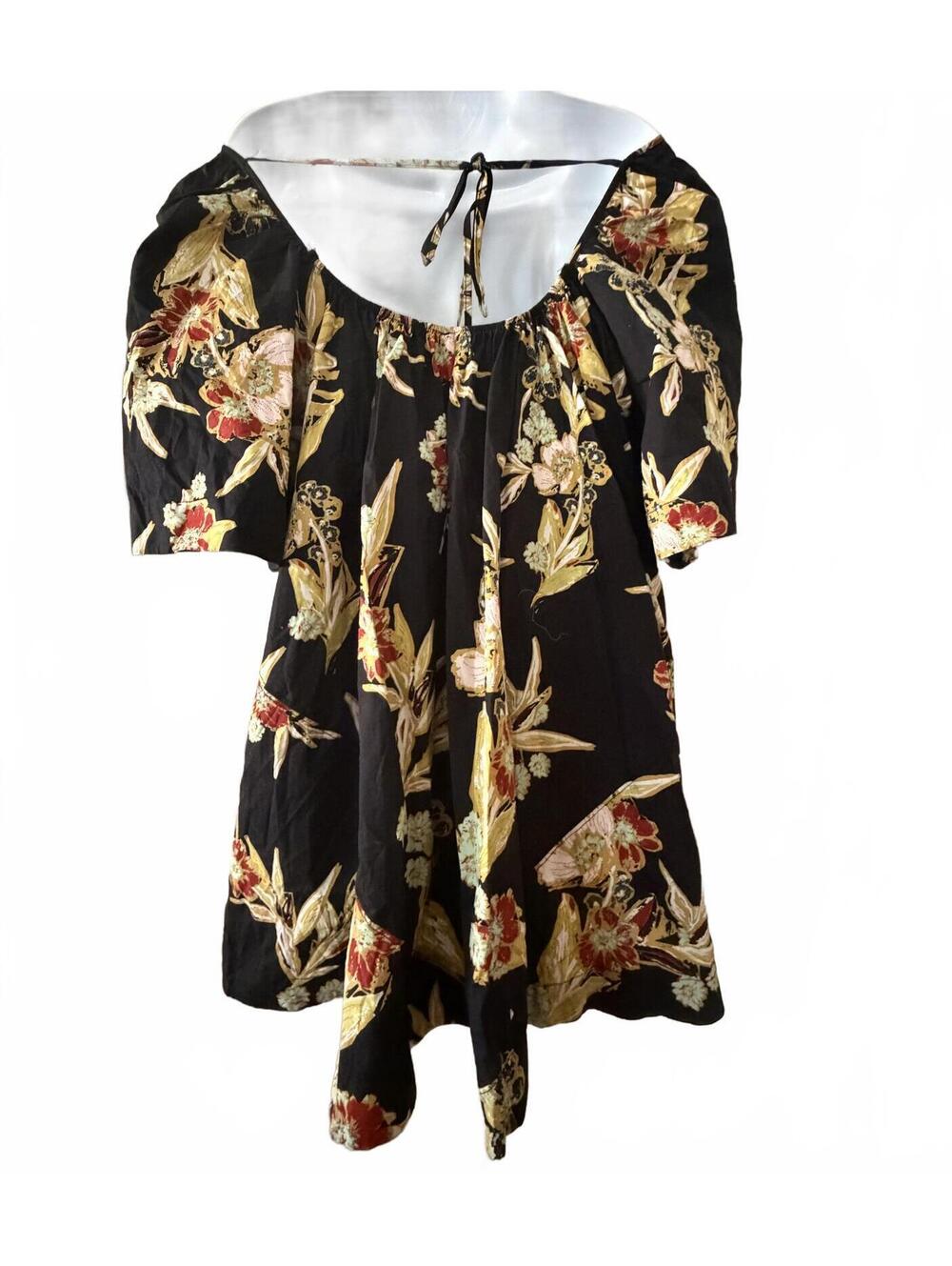 NWOT Free People Jodie Floral Print Tunic Mini Dress size M - Picture 8 of 8
